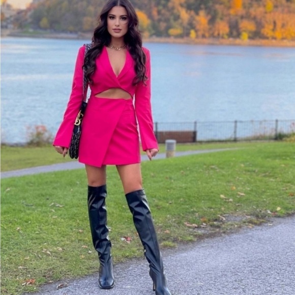 Zara Blogger Favorite Pink Cut-Out Dress - Picture 5 of 16